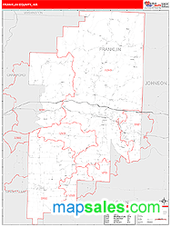 Franklin County, AR Zip Code Wall Map