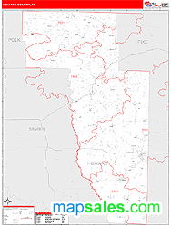 Howard County, AR Zip Code Wall Map