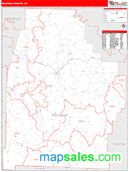 Madison County, AR Zip Code Wall Map