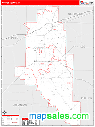 Monroe County, AR Zip Code Wall Map