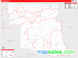 Pike County, AR Zip Code Wall Map