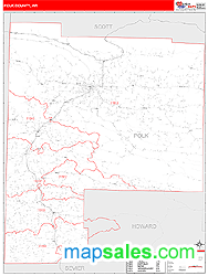 Polk County, AR Wall Map