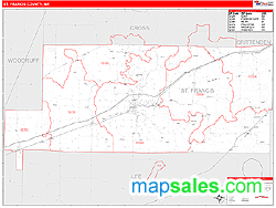 St. Francis County, AR Zip Code Wall Map