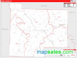 Searcy County, AR Zip Code Wall Map