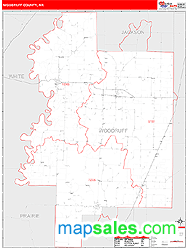 Woodruff County, AR Zip Code Wall Map