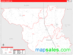 Colusa County, CA Wall Map