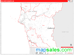 Del Norte County, CA Zip Code Wall Map