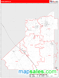 Kings County, CA Zip Code Wall Map