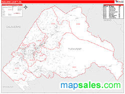 Tuolumne County, CA Wall Map