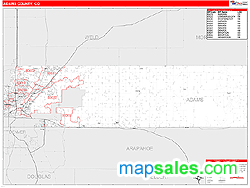 Adams County, CO Wall Map