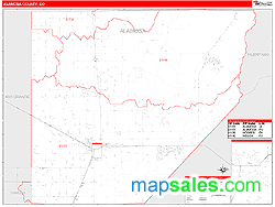 Alamosa County, CO Zip Code Wall Map