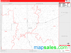 Baca County, CO Zip Code Wall Map