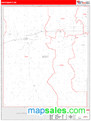 Bent County, CO Wall Map