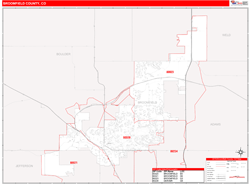 Broomfield County, CO Zip Code Wall Map