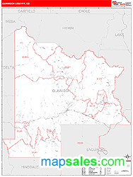 Gunnison County, CO Wall Map