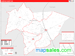 Huerfano County, CO Wall Map