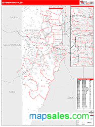 Jefferson County, CO Wall Map