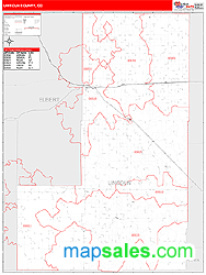 Lincoln County, CO Zip Code Wall Map