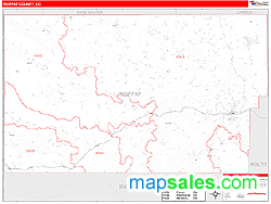 Moffat County, CO Zip Code Wall Map