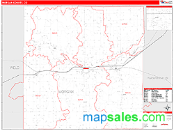 Morgan County, CO Wall Map