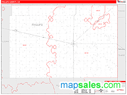 Phillips County, CO Zip Code Wall Map