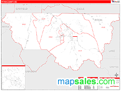 Pitkin County, CO Wall Map