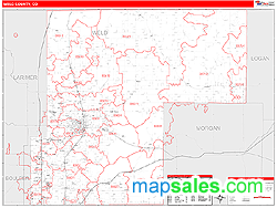 Weld County, CO Zip Code Wall Map