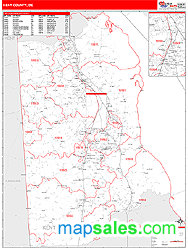 Kent County, DE Zip Code Wall Map