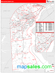 New Castle County, DE Wall Map