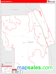 Flagler County, FL Zip Code Wall Map