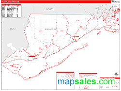 Franklin County, FL Wall Map
