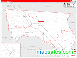 Hamilton County, FL Zip Code Wall Map