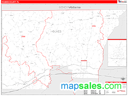 Holmes County, FL Zip Code Wall Map