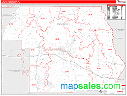 Jackson County, FL Zip Code Wall Map