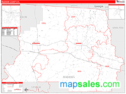 Madison County, FL Wall Map