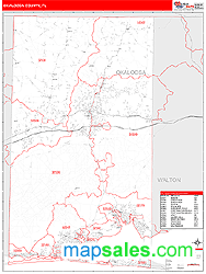 Okaloosa County, FL Zip Code Wall Map