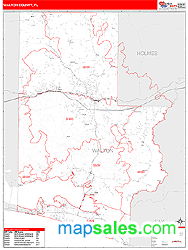 Walton County, FL Zip Code Wall Map