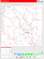 Bartow County, GA Wall Map