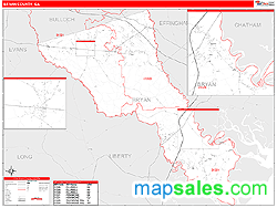 Bryan County, GA Wall Map