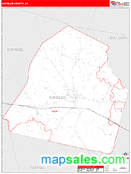 Candler County, GA Zip Code Wall Map