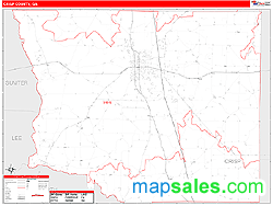 Crisp County, GA Zip Code Wall Map