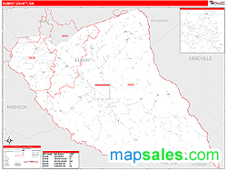 Elbert County, GA Zip Code Wall Map