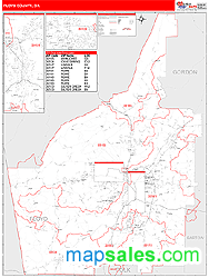 Floyd County, GA Zip Code Wall Map