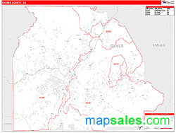 Gilmer County, GA Zip Code Wall Map