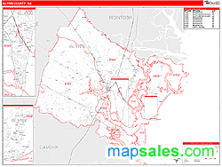 Glynn County, GA Zip Code Wall Map