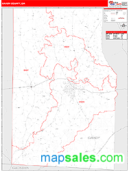 Grady County, GA Zip Code Wall Map