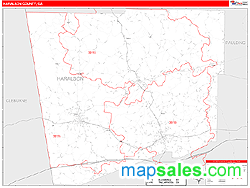 Haralson County, GA Wall Map