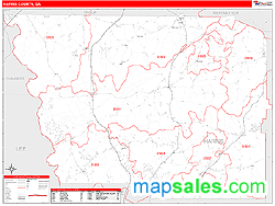 Harris County, GA Zip Code Wall Map