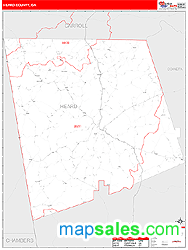 Heard County, GA Zip Code Wall Map