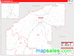 Jeff Davis County, GA Wall Map